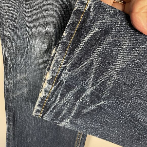 Ralph Lauren Rugby Bootcut Jeans Mens Size 29x32 Blue Skull Crossbones Old Money - Picture 10 of 14